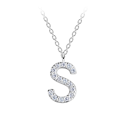 Wholesale Silver Letter S Necklace