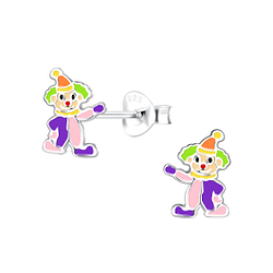 Wholesale Silver Clown Stud Earrings