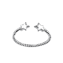 Wholesale Silver Opened Star Ring