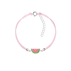 Wholesale Silver Watermelon Cord Bracelet