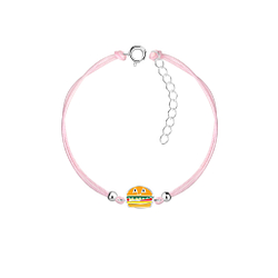 Wholesale Silver Burger Cord Bracelet