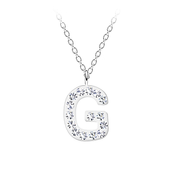 Wholesale Silver Letter G Necklace