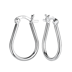 Wholesale Silver French Lock Hoop Earrings