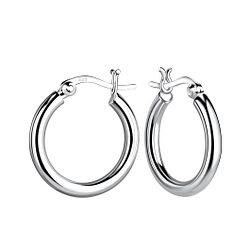 Wholesale 19mm Silver French Lock Hoop Earrings