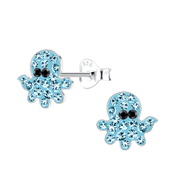 Wholesale Silver Octopus Stud Earrings