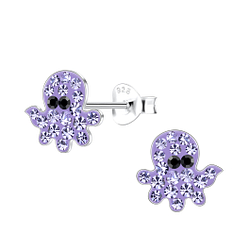 Wholesale Silver Octopus Stud Earrings