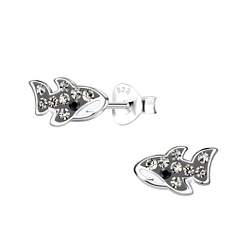 Wholesale Silver Shark Stud Earrings