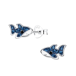 Wholesale Silver Shark Stud Earrings