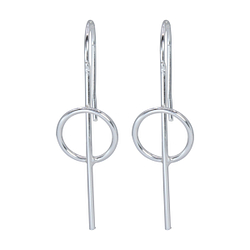 Wholesale Silver Thread Through Geometric Earrings