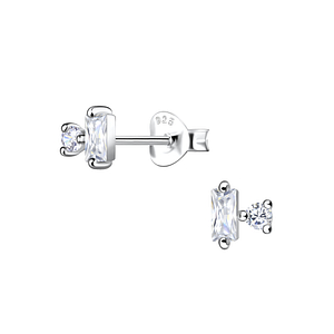 Wholesale Silver Geometric Stud Earrings