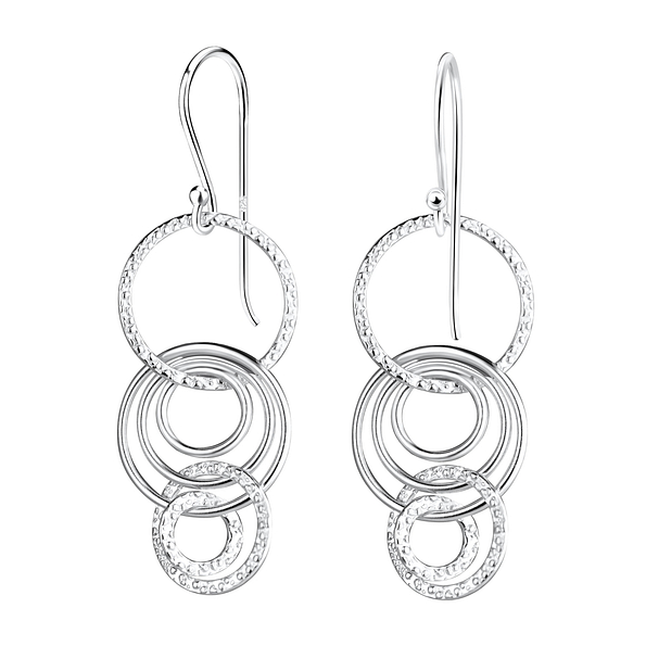Wholesale Silver Circles Earrings