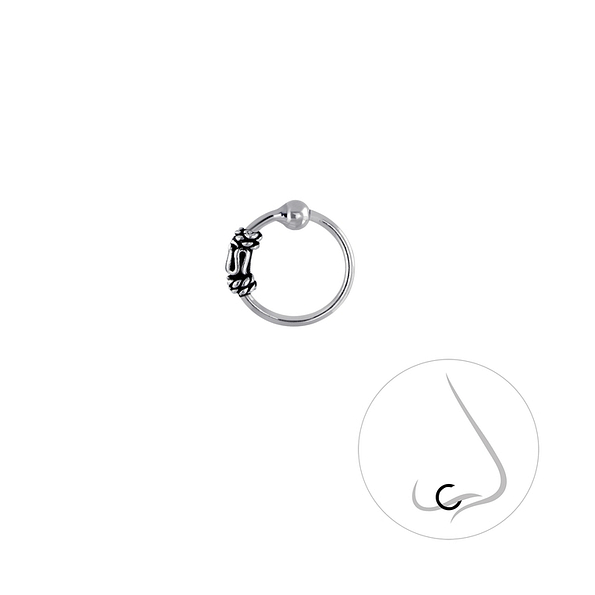 Wholesale Silver Bali Ball Closure Ring - Pack of 5