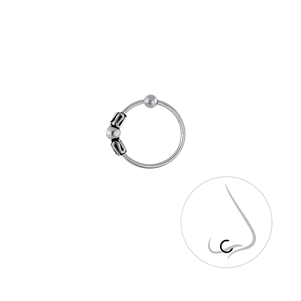 Wholesale Silver Bali Ball Closure Ring - Pack of 5