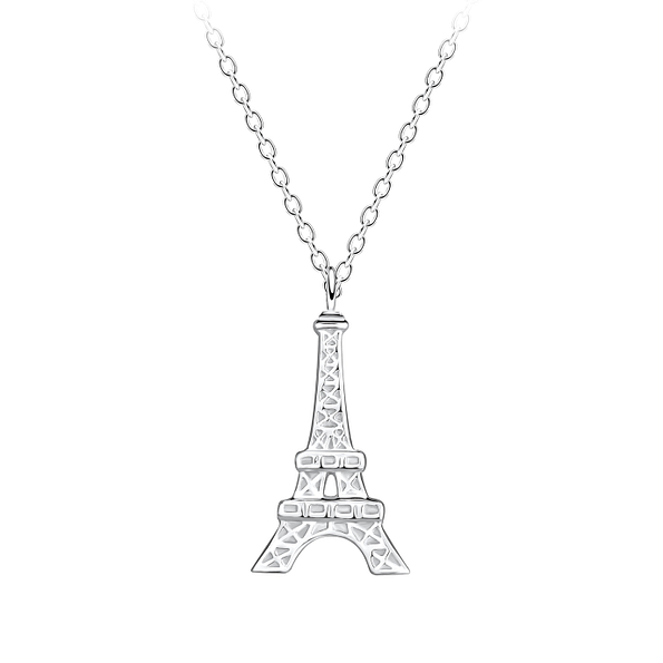 Wholesale Silver Eiffel Tower Necklace