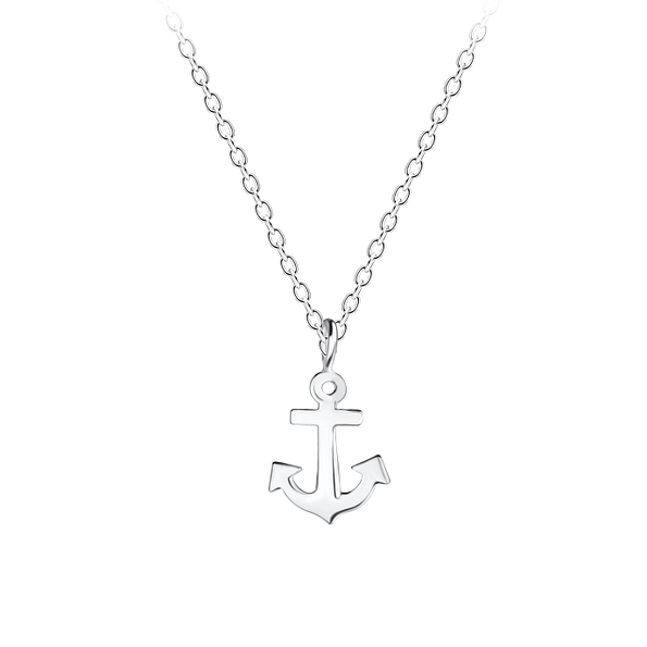 Wholesale Silver Anchor Necklace