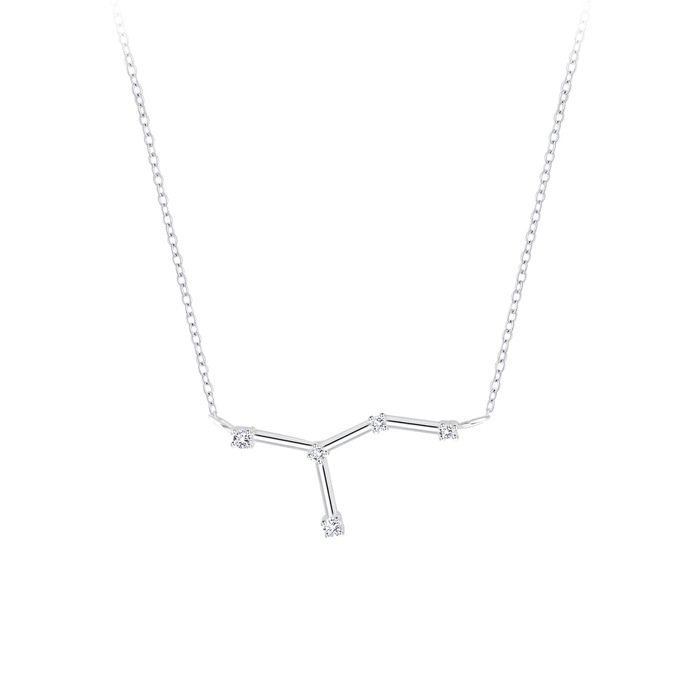 Silver Cancer Constellation Necklace - 7950