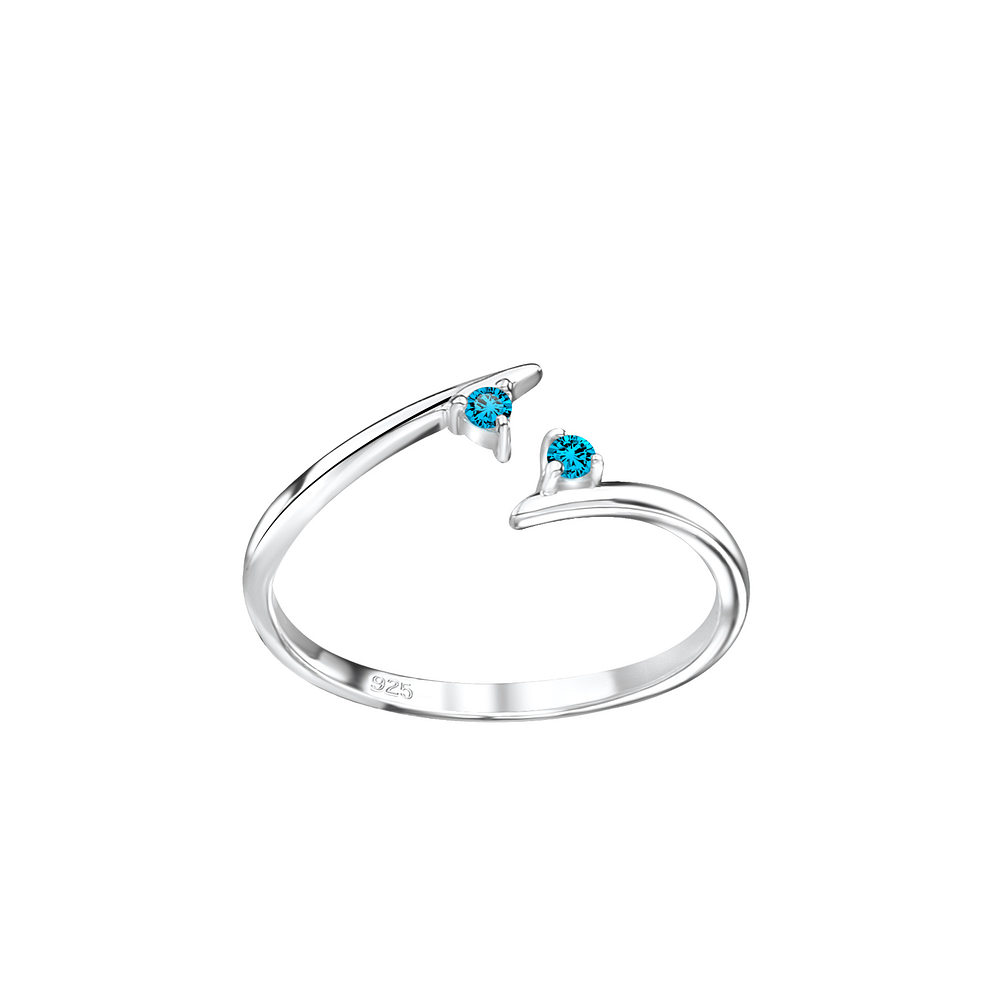 Silver Opened Toe Ring - 8210