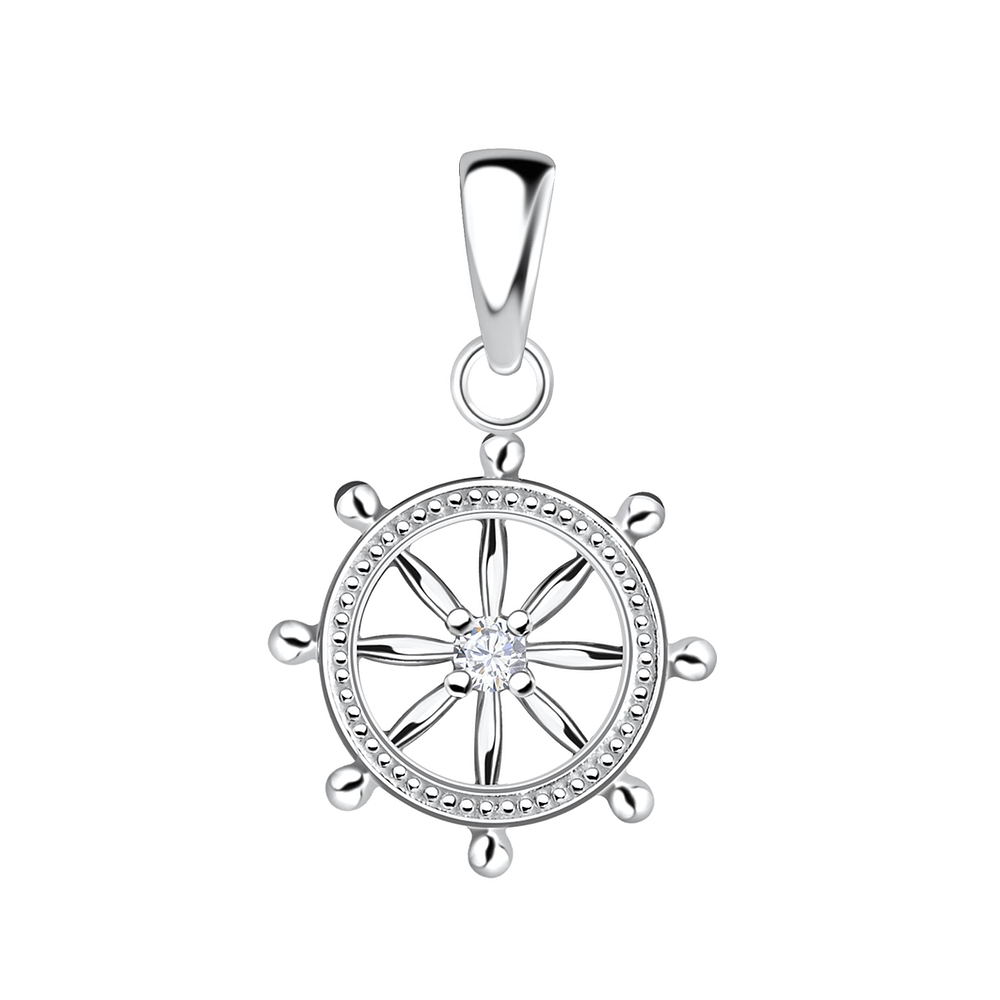 925 Silver Jewelry Silver Ship Wheel Pendant 15816