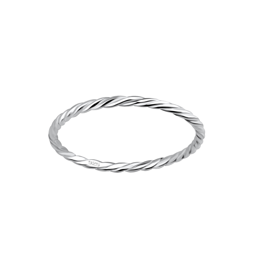 Silver Twisted Ring - 18092