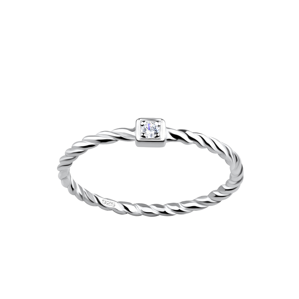Silver Twisted Ring - 18134