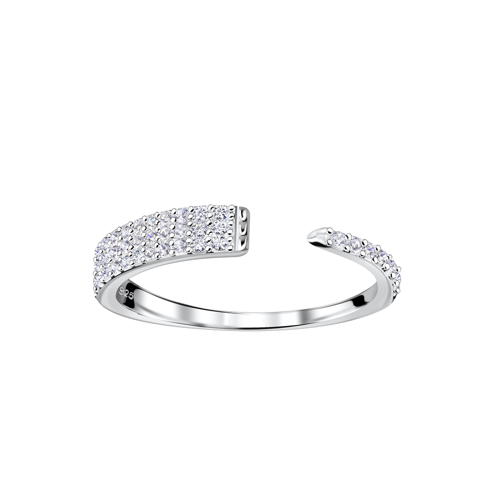 Silver Opened Ring - 20614