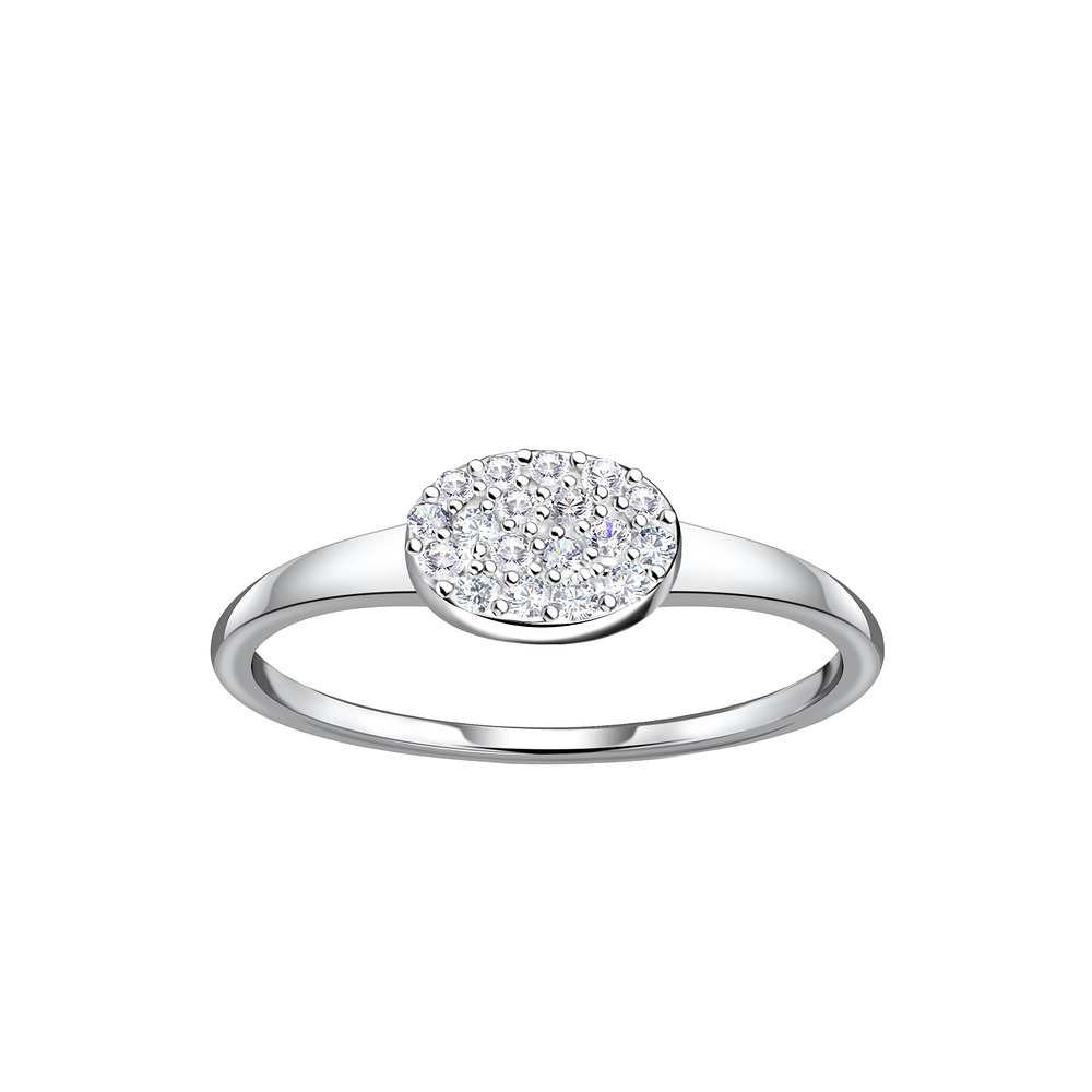 Silver Oval Ring - 21435