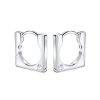 HG-22256-SPE Wholesale Hoop Earrings - Geometric shapes