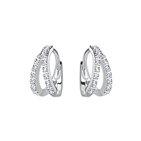 23101 Wholesale hoop earrings - Double hoop style