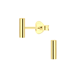 Silver Bar Ear Studs - 4773