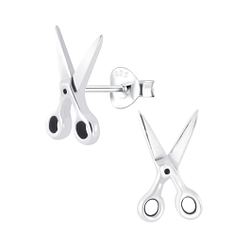 Silver Scissors Stud Earrings - 1122 Silver Scissors Stud Earrings - 1122