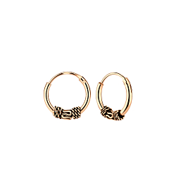 10mm Silver Bali Hoop Earrings - 5464