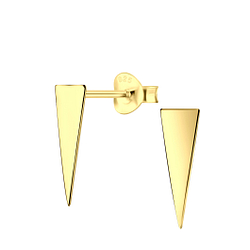 Silver Triangle Stud Earrings - 5525