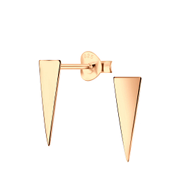 Silver Triangle Stud Earrings - 4781