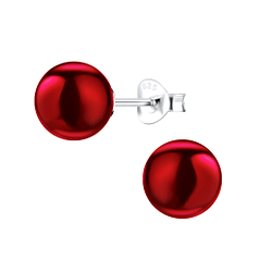 8mm Pearl Silver Stud Earrings - Wholesale - 1439 8mm Pearl Silver Stud Earrings - Wholesale - 1439