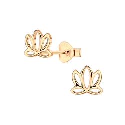 Silver Lotus Flower Stud Earrings - 5141 Silver Lotus Flower Stud Earrings - 5141