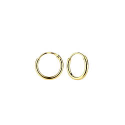 10mm Silver Hoop Earrings - 1310