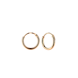 10mm Silver Hoop Earrings - 4857