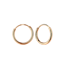 12mm Silver Hoop Earrings - 3687