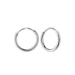 12mm Silver Hoop Earrings - 1313 12mm Silver Hoop Earrings - 1313