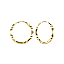14mm Silver Hoop Earrings - 1314
