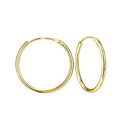 20mm Silver Hoop Earrings - 1318