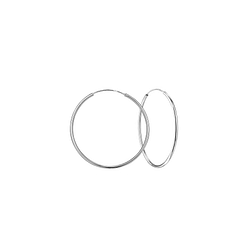 30mm Silver Hoop Earrings - 1321