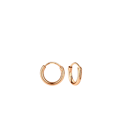 8mm Silver Hoop Earrings - 3690