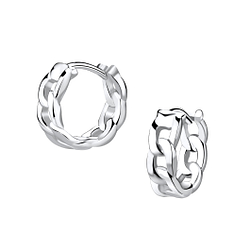 Silver Intertwining Hoop Earrings - 1607