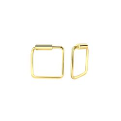 8mm Silver Square Hoop Earrings - 1644