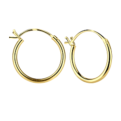 16mm Silver French Lock Hoop Earrings - 6709