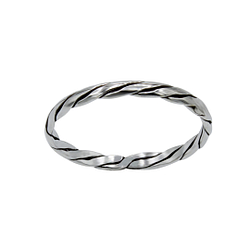 Silver Twisted Ring - Wholesale - 1677