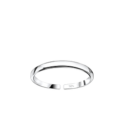 Silver Band Adjustable Toe Ring - 1642