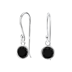 6mm Round Cubic Zirconia Silver Earrings - Wholesale - 1982