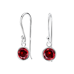 6mm Round Cubic Zirconia Silver Earrings - Wholesale - 1982